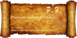 Percze Honoráta névjegykártya